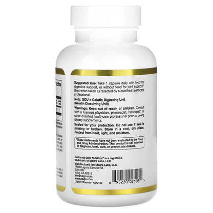 California Gold Nutrition, Bromelain, 625 mg, 90 Veggie Capsules