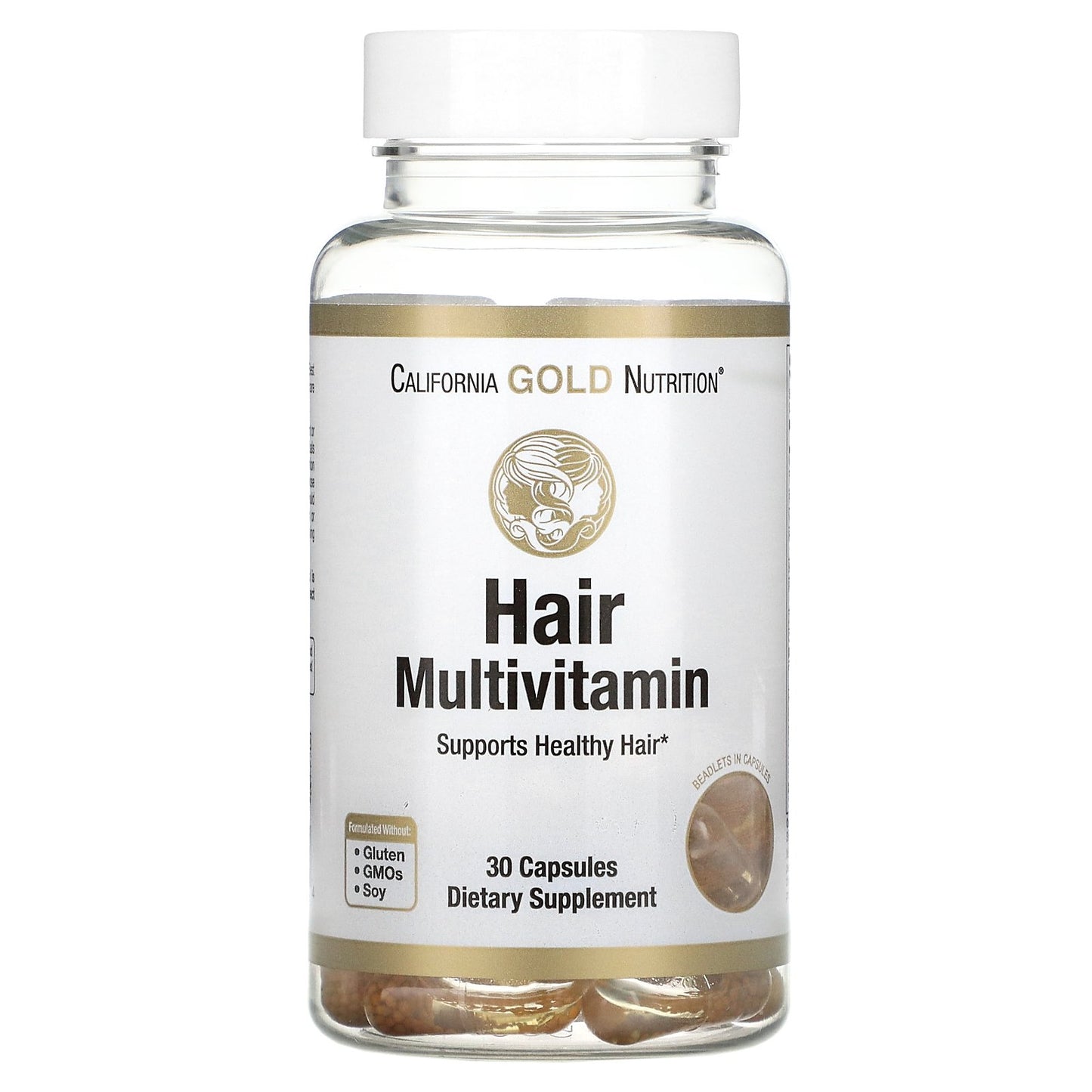 California Gold Nutrition, Hair Multivitamin, 30 Gelatin Capsules