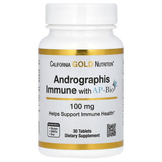 California Gold Nutrition, Andrographis Immune with AP-Bio, 100 mg, 30 Tablets