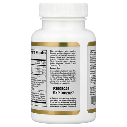 California Gold Nutrition, Prostate Support with Proprietary Support Blend, Saw Palmetto, Nettle Root, and Zinc Oxide, 90 Veggie Capsules