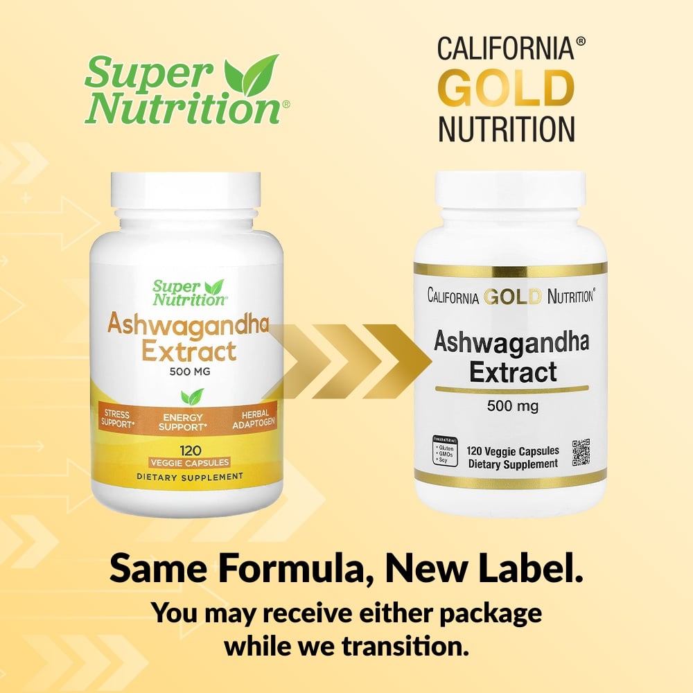 California Gold Nutrition, Ashwagandha, 500 mg, 120 Veggie Capsules