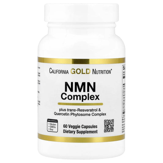 Super Nutrition, NMN Complex with trans-Resveratrol, Quercetin Phytosome Complex, Apigenin, and Luteolin, 60 Veggie Capsules