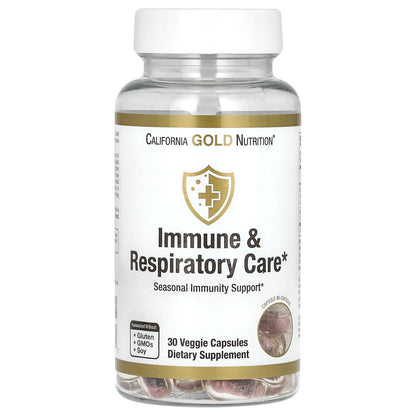 California Gold Nutrition, Immune & Respiratory Care, 30 Veggie Capsules