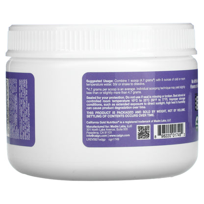 California Gold Nutrition, HydrationUP®, Electrolyte Drink Mix with Calcium, Potassium, Vitamin C, and Vitamin E, Grape, 8 oz (227 g)