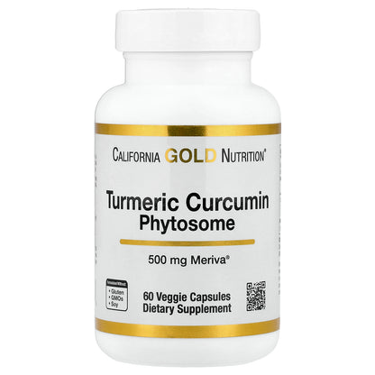 California Gold Nutrition, Turmeric Curcumin Phytosome Meriva®, 500 mg, 60 Veggie Capsules