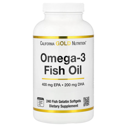 California Gold Nutrition, Omega-3 Fish Oil, Vivomega Triglyceride, 1,000 mg, 240 Fish Softgels