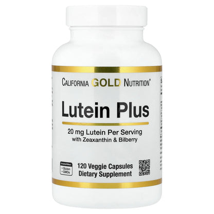 California Gold Nutrition, Lutein Plus with Bilberry Powder and Zeaxanthin, 120 Veggie Capsules