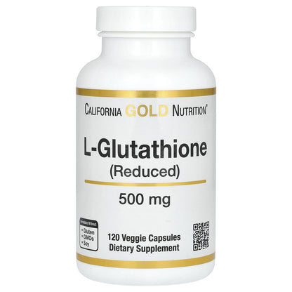 California Gold Nutrition, L-Glutathione (Reduced), 500 mg, 120 Veggie Capsules