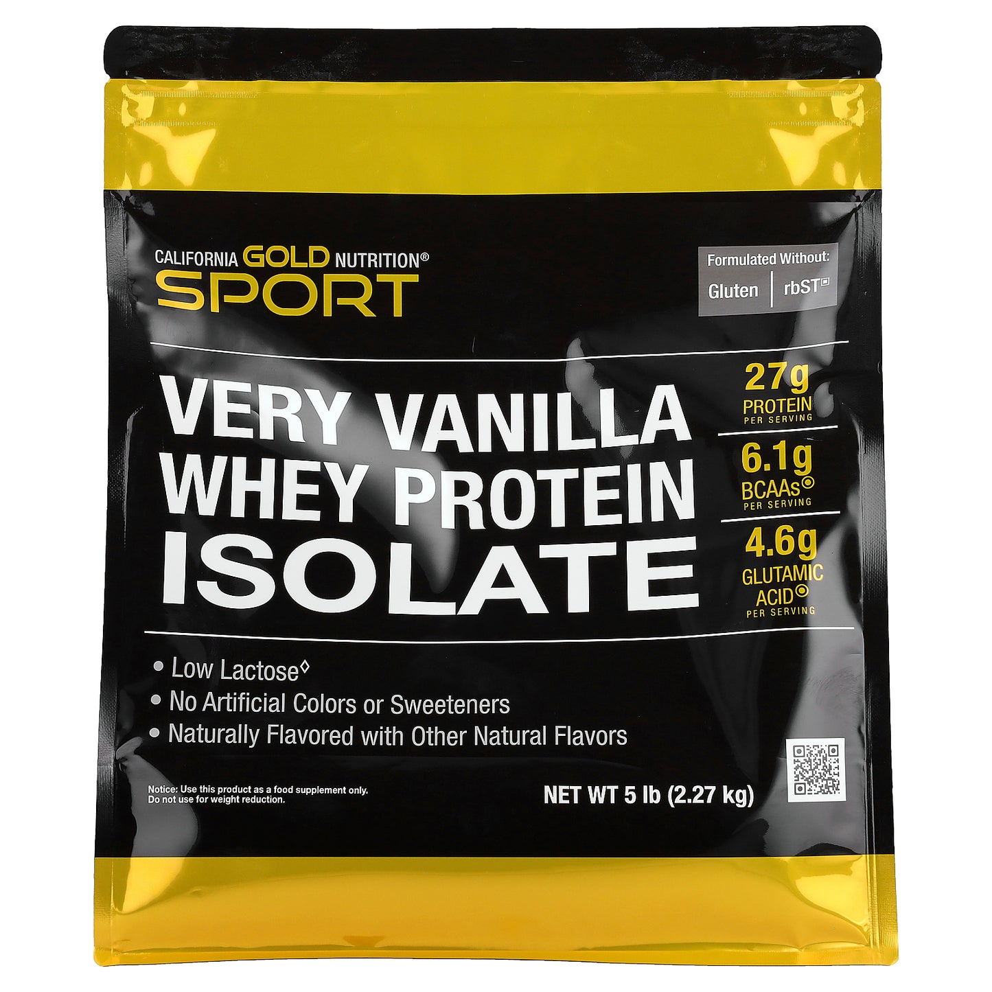 California Gold Nutrition, Whey Protein Isolate, Very Vanilla , 5 lb (2.27 kg)