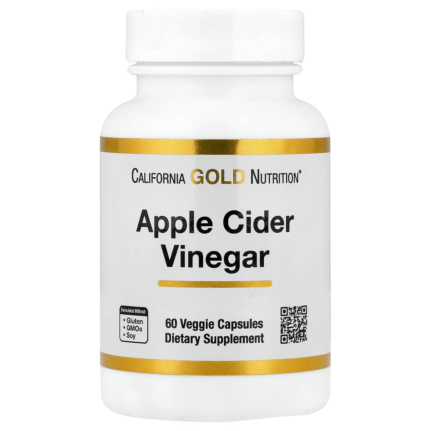 California Gold Nutrition, Apple Cider Vinegar, 60 Veggie Capsules (450 mg per Capsule)