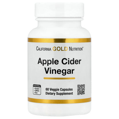 California Gold Nutrition, Apple Cider Vinegar, 60 Veggie Capsules (450 mg per Capsule)