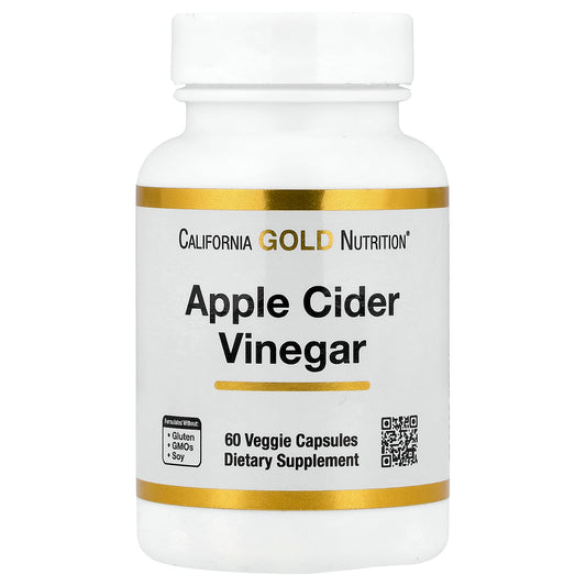 California Gold Nutrition, Apple Cider Vinegar, 60 Veggie Capsules (450 mg per Capsule)