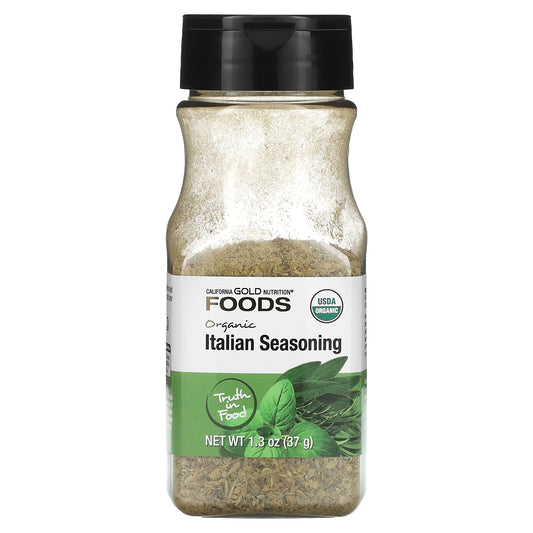 California Gold Nutrition, Foods, Organic Italian Seasoning, 1.3 oz (37 g)