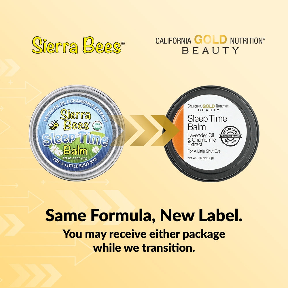 California Gold Nutrition, Beauty, Sleep Time Balm, Lavender & Chamomile, 0.6 oz (17 g)
