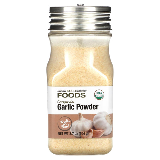 California Gold Nutrition, FOODS - Organic Garlic Powder, Non-Irradiated, Non-ETO, 3.7 oz (104 g)