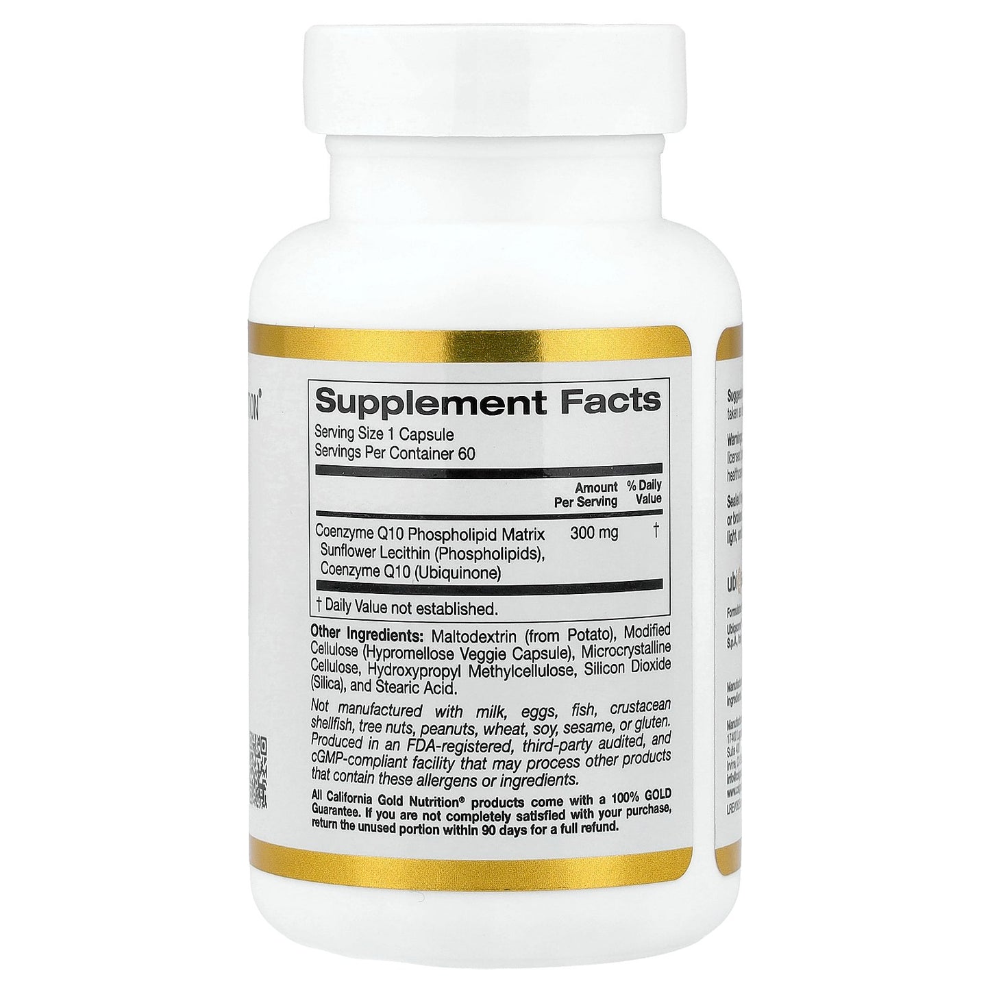 California Gold Nutrition, CoQ10 Phytosome, 300 mg, 60 Veggie Capsules