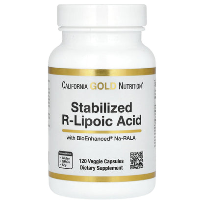 California Gold Nutrition, Stabilized R-Lipoic Acid, 120 Veggie Capsules