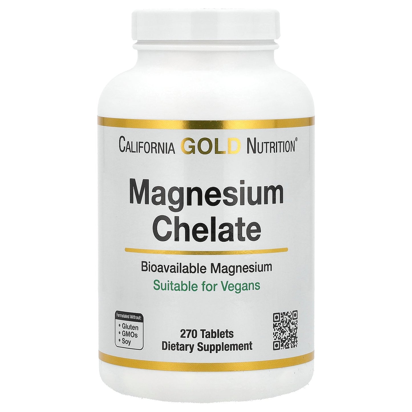 California Gold Nutrition, Magnesium Chelate with Calcium, 270 Tablets