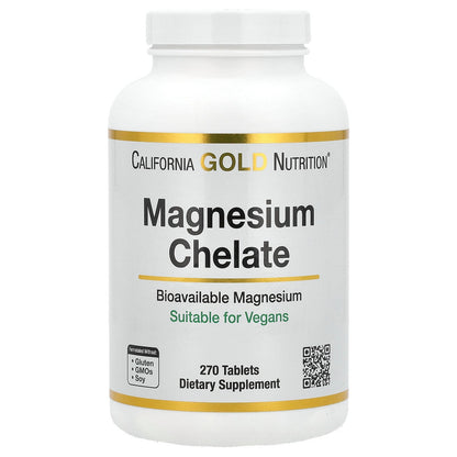 California Gold Nutrition, Magnesium Chelate with Calcium, 270 Tablets