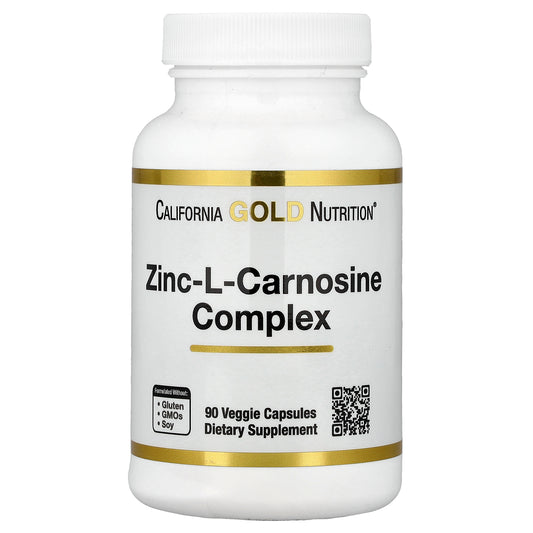 California Gold Nutrition, Zinc-L-Carnosine Complex, 90 Veggie Caps