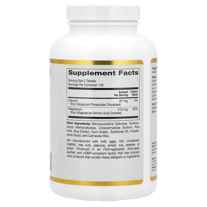 California Gold Nutrition, Magnesium Chelate with Calcium, 270 Tablets
