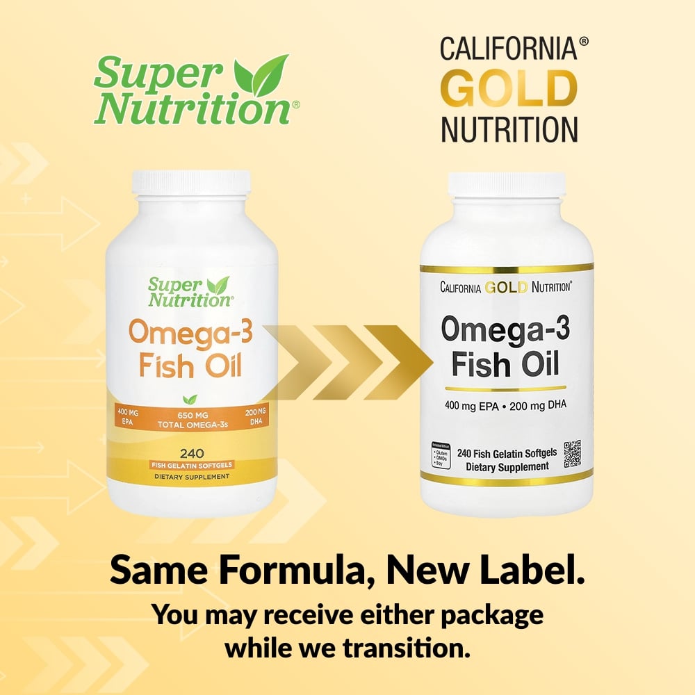 California Gold Nutrition, Omega-3 Fish Oil, Vivomega Triglyceride, 1,000 mg, 240 Fish Softgels