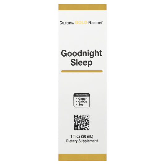 California Gold Nutrition, Goodnight Sleep with Fresh Milky Oat Seed, St. John's Wort, Skullcap, and Passion Flower Herbs, 1 fl oz (30 ml)