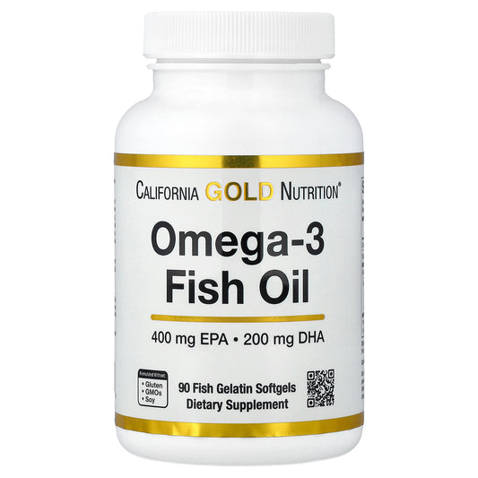 California Gold Nutrition, Omega-3 Fish Oil, Vivomega Triglyceride, 1,000 mg, 90 Fish Gelatin Softgels