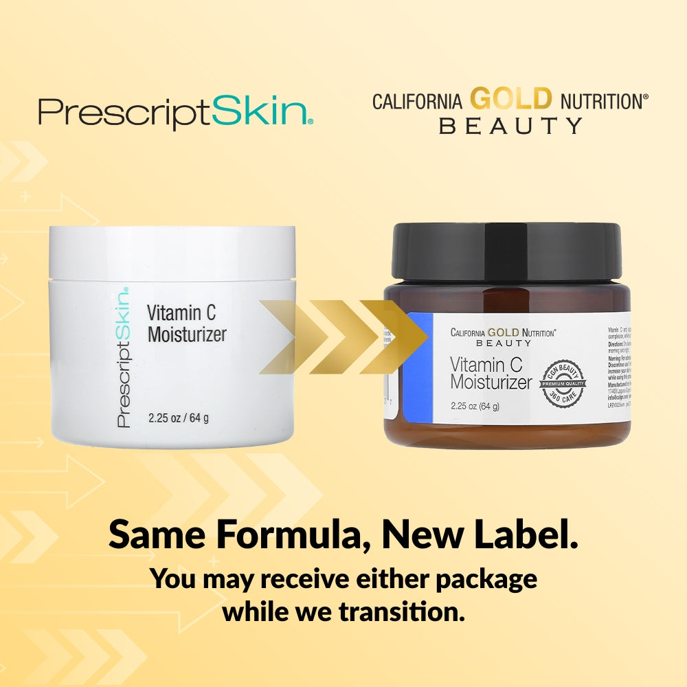 California Gold Nutrition, Vitamin C Moisturizer, Enhanced Brightening Lightweight Cream, 2.25 oz (64 g)