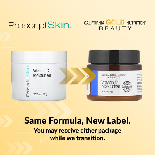 California Gold Nutrition, Vitamin C Moisturizer, Enhanced Brightening Lightweight Cream, 2.25 oz (64 g)