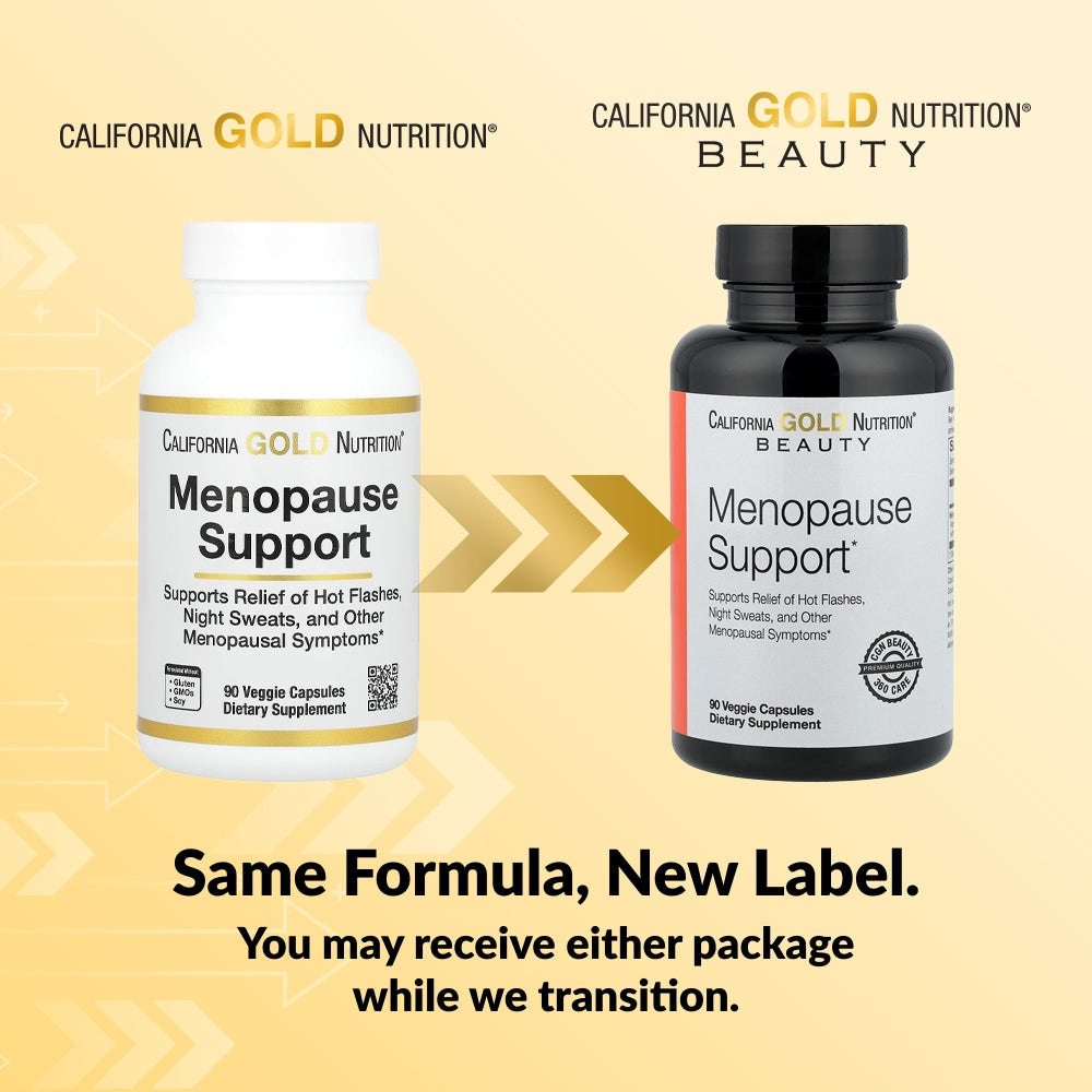 California Gold Nutrition, Beauty, Menopause Support with Angelica gigas, Cynanchum wilfordii, Phlomis umbrosa and L-Leucine, 90 Veggie Capsules