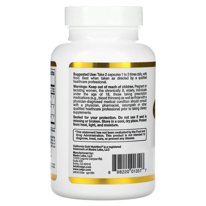 California Gold Nutrition, Boswellia Extract, Turmeric Curcumin Complex with Turmeric Extract and Turmeric Powder, 120 Veggie Capsules