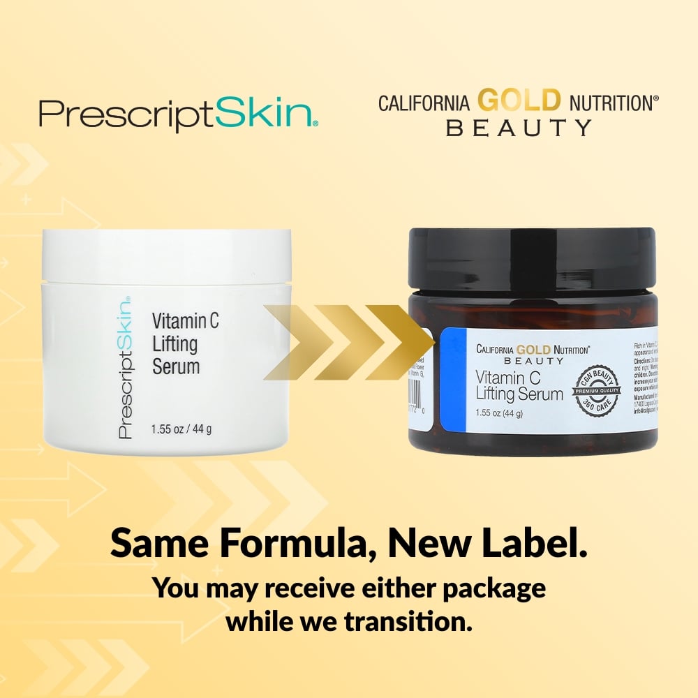 California Gold Nutrition, Vitamin C Lifting Serum, Enhanced Brightening Gel Serum, 1.55 oz (44 g)