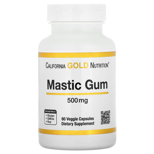 California Gold Nutrition, Mastic Gum, 500 mg, 60 Veggie Capsules