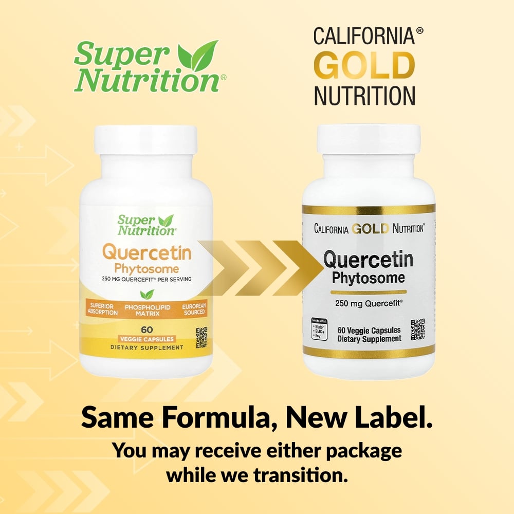California Gold Nutrition, Quercetin Phytosome Quercefit®, 250 mg, 60 Veggie Capsules