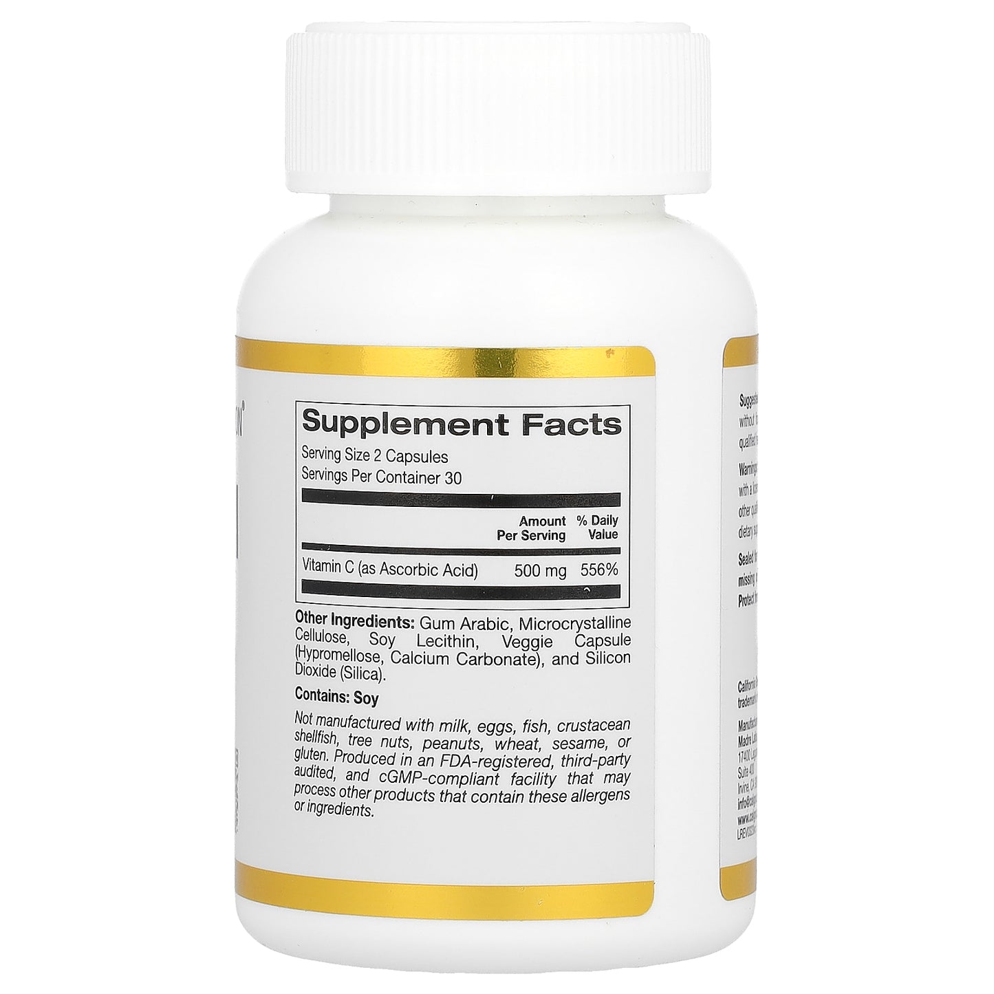 California Gold Nutrition, Liposomal Vitamin C, 60 Veggie Capsules (250 mg per Capsule)