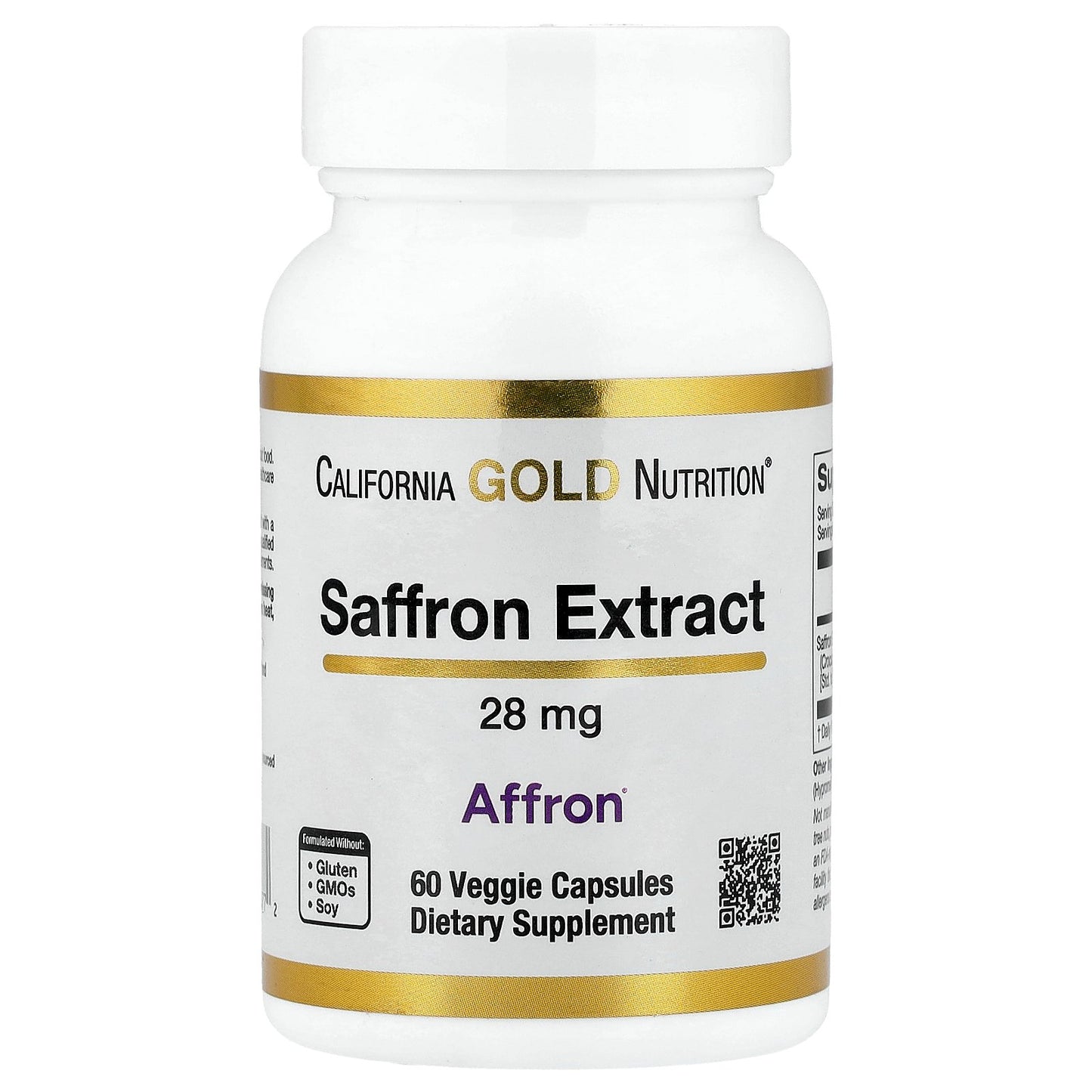 California Gold Nutrition, Saffron Extract with Affron®, 28 mg, 60 Veggie Capsules
