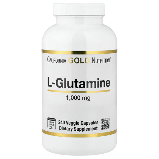 California Gold Nutrition, L-Glutamine, 1,000 mg, 240 Veggie Capsules