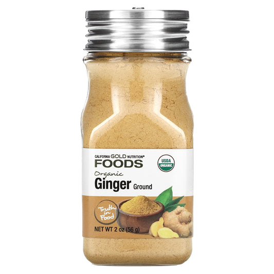 California Gold Nutrition, Organic Ginger, Ground, 2 oz (56 g)