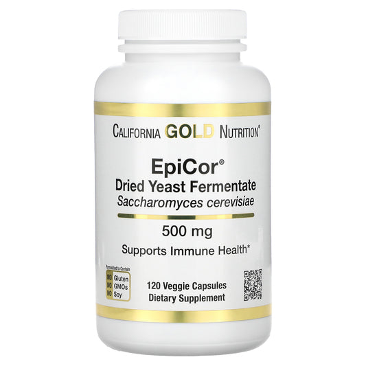 California Gold Nutrition, EpiCor, Dried Yeast Fermentate, 500 mg, 120 Veggie Capsules