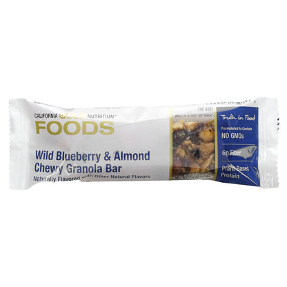 California Gold Nutrition, Wild Blueberry & Almond Chewy Granola Bars, 12 Bars, 1.4 oz (40 g) Each