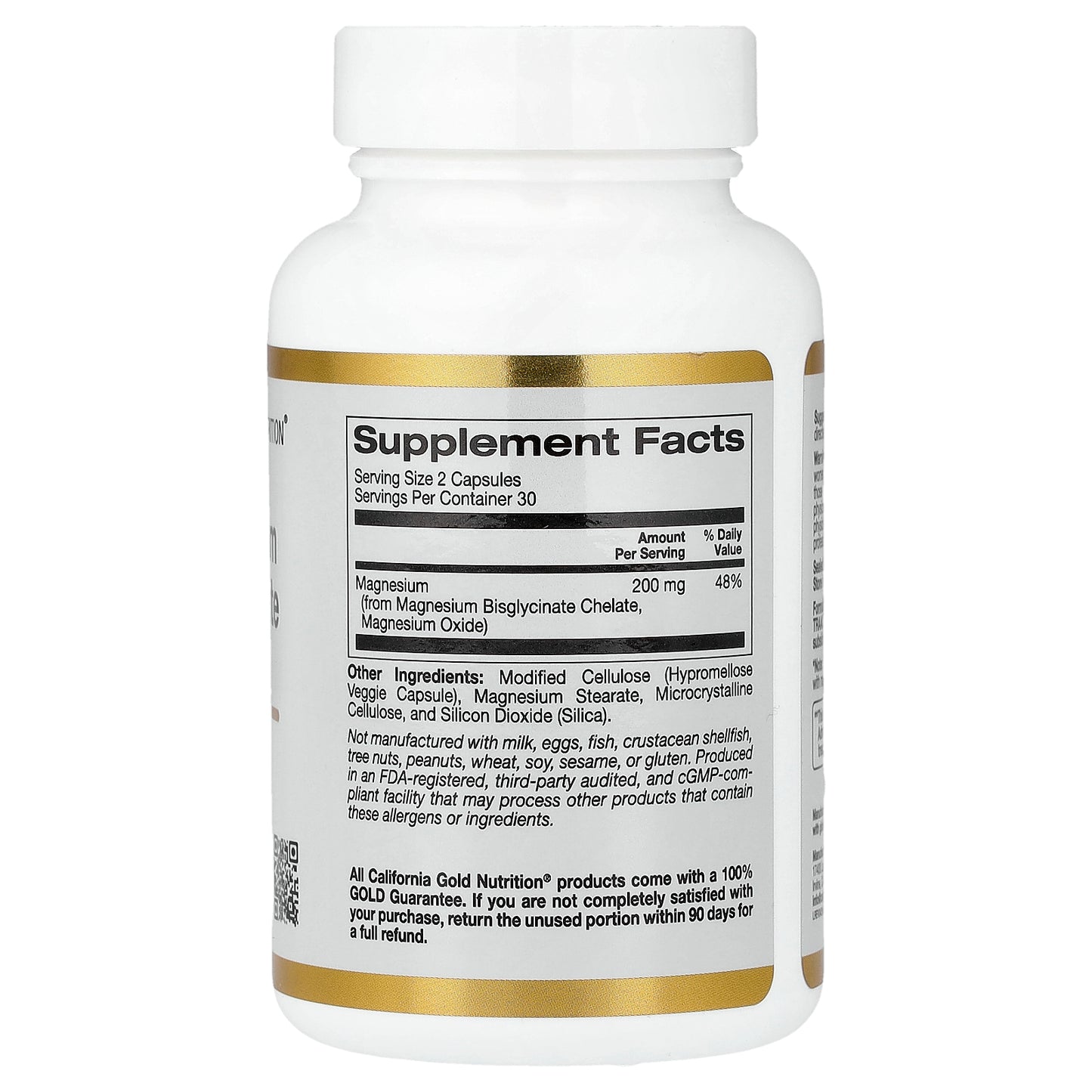 California Gold Nutrition, Magnesium Bisglycinate, Formulated with TRAACS®, 60 Veggie Capsules (100 mg per Capsule)