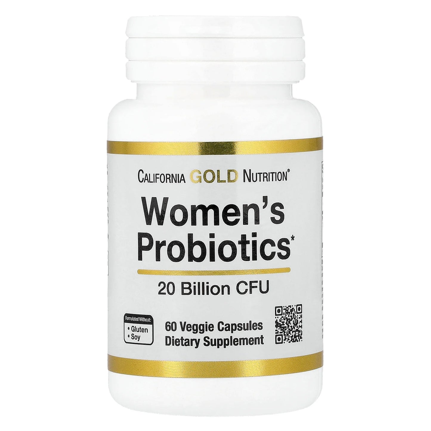 California Gold Nutrition, Women's Probiotics with Probiotic Bacteria Blend, Bifidobacterium lactis, Lactobacillus acidophilus, and Lactobacillus rhamnosus, 20 Billion CFU, 60 Veggie Capsules