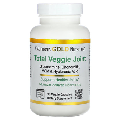 California Gold Nutrition, Total Veggie Joint Support Formula, With Glucosamine, Chondroitin, MSM, and Hyaluronic Acid, 90 Veggie Capsules