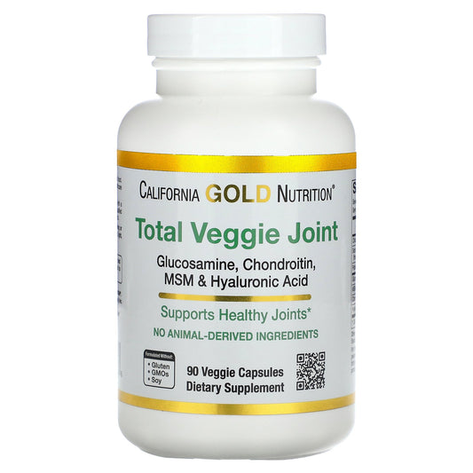 California Gold Nutrition, Total Veggie Joint Support Formula, With Glucosamine, Chondroitin, MSM, and Hyaluronic Acid, 90 Veggie Capsules