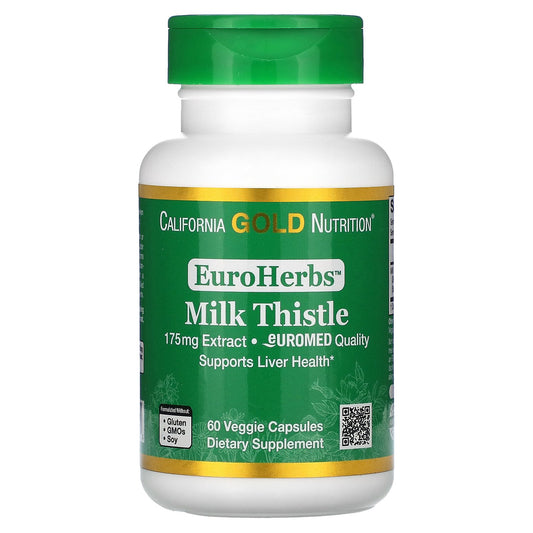 California Gold Nutrition, EuroHerbs, Milk Thistle Extract, European Quality, 175 mg, 60 Veggie Capsules