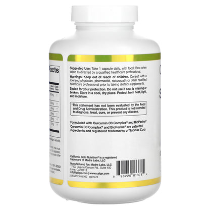 California Gold Nutrition, Silymarin Complex with Milk Thistle Extract Plus Dandelion, Artichoke, Ginger, and BioPerine®, 360 Veggie Capsules