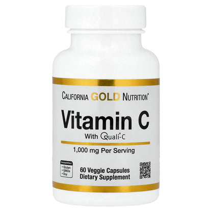 California Gold Nutrition, Vitamin C, Quali®-C, 1,000 mg, 60 Veggie Capsules