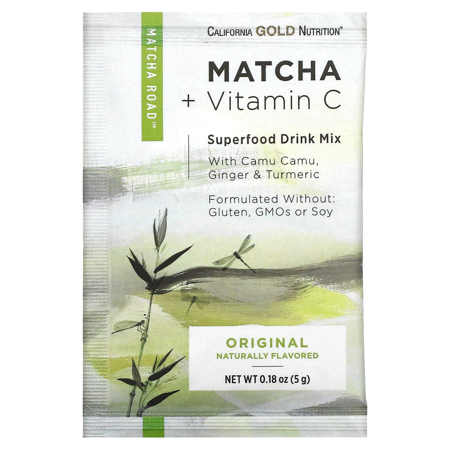 California Gold Nutrition, Matcha Road, Matcha + Vitamin C, Original, 10 Count