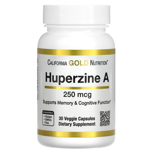 California Gold Nutrition, Huperzine A,  250 mcg, 30 Veggie Capsules